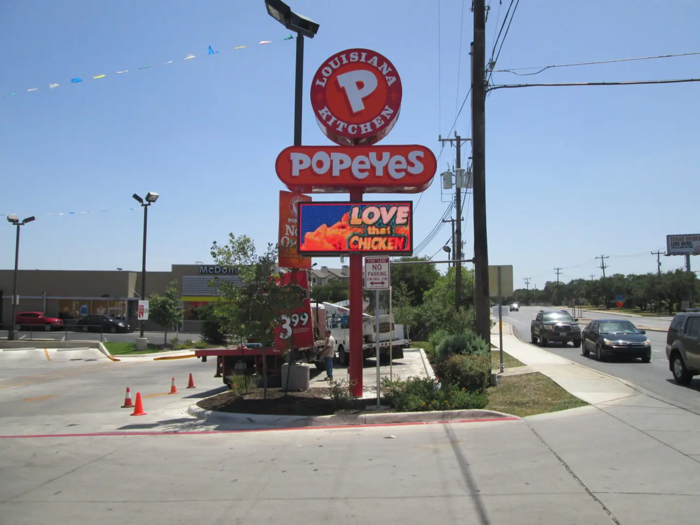 Popeyes Hign rise Sign