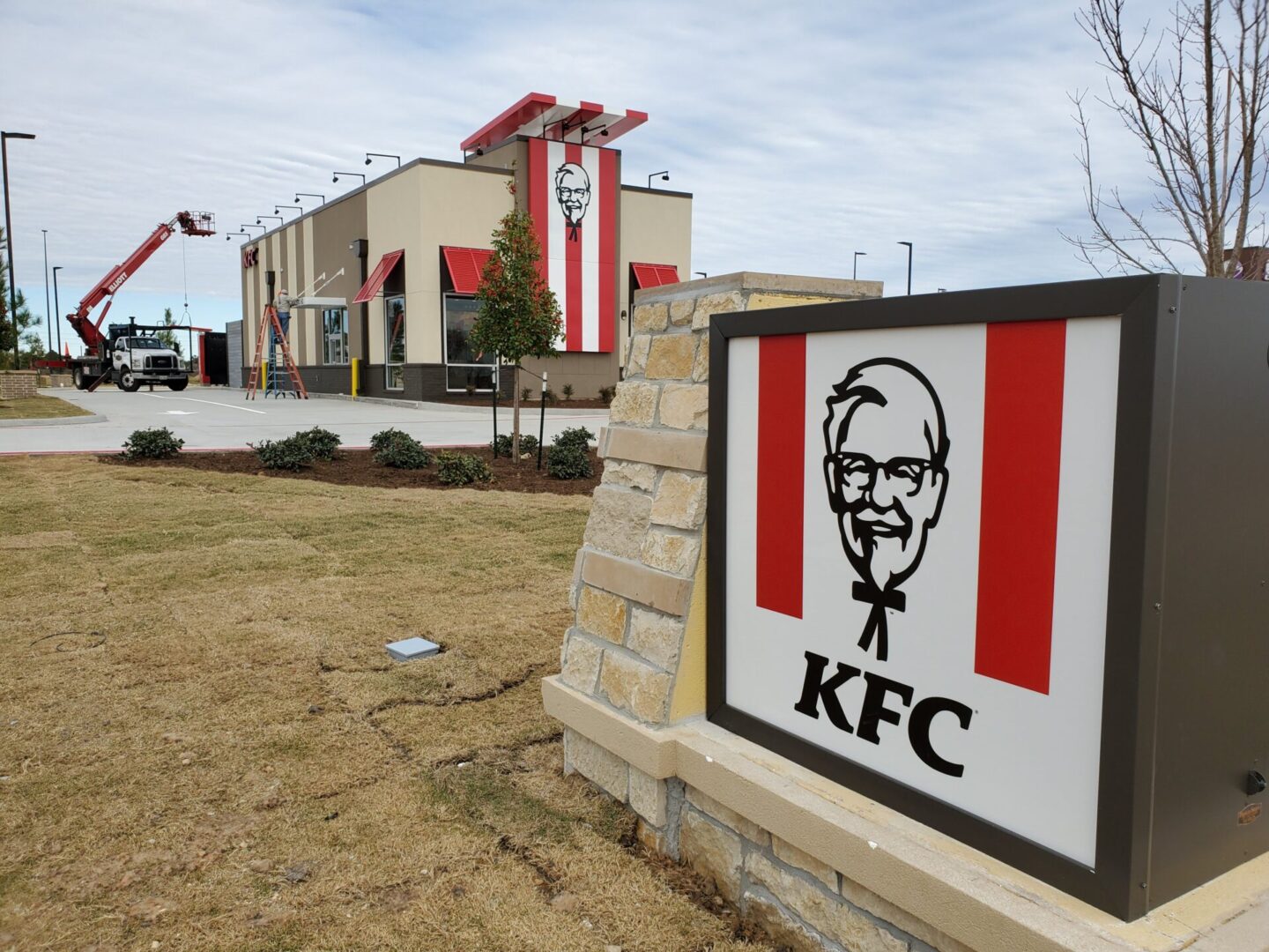 KFC logo monument signage board
